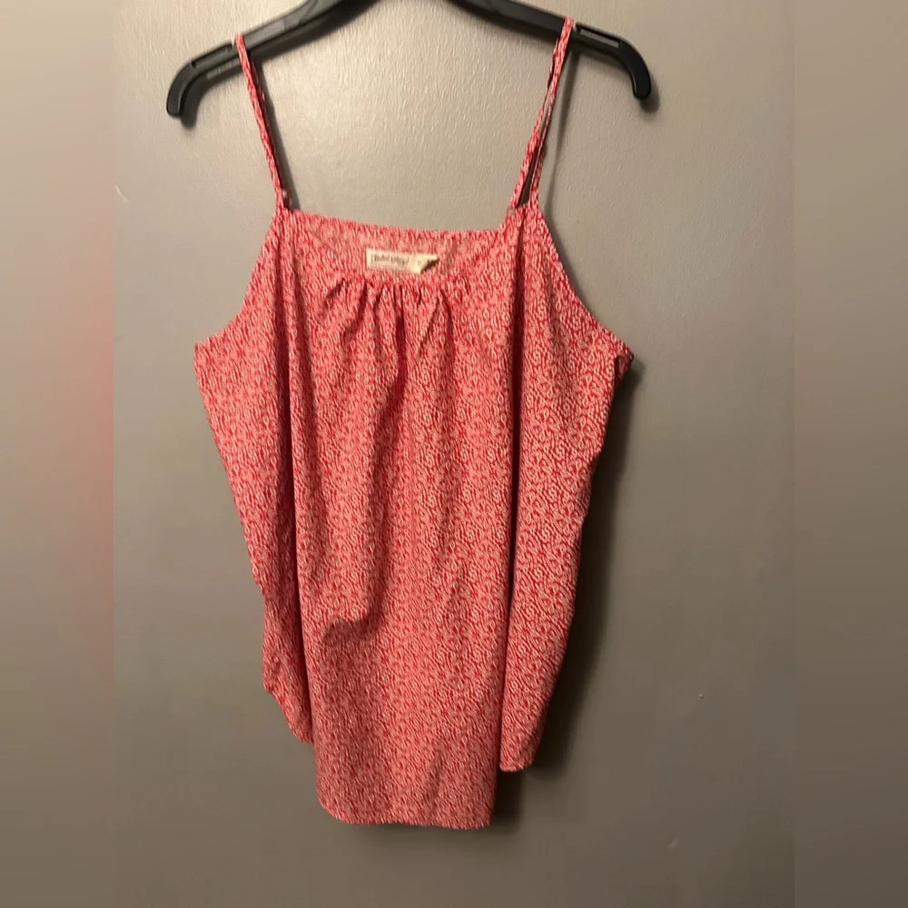 Red Print Babydoll Tank - lightweight & flowy w/adjustable straps
